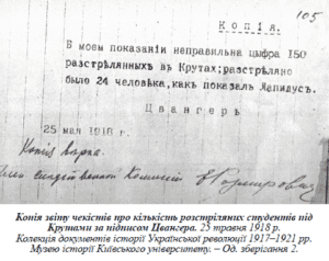 Копія звіту чекістів про кількість розстріляних студентів-Історія в школі
