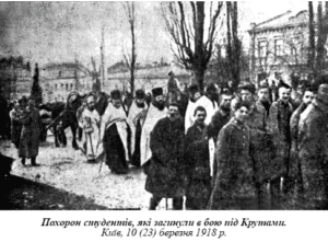 Похорон студентів, які загинули в бою під Крутами-Історія в школі