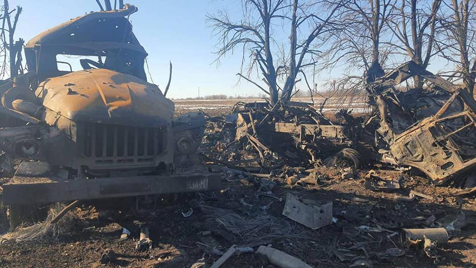 Біля Тростянця Сумської області наші сили оборони знищили колону ворожої техніки.