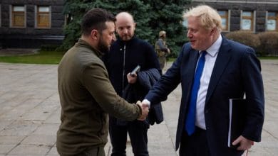Борис Джонсон зустрічається у Києві із Володимиром Зеленським, 9 квітня, 2022.