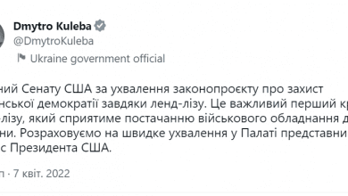 Твітт Міністра закордонних справ Дмитра Кулеби-Історія в школі