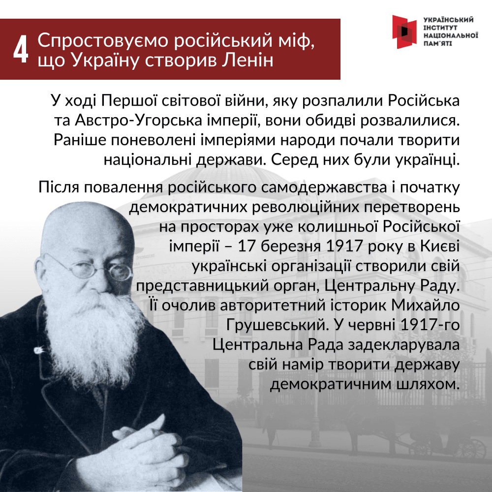 Спростовуємо російський міф, що Україну створив Ленін