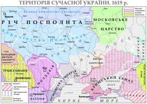 Територія України.1619 р.