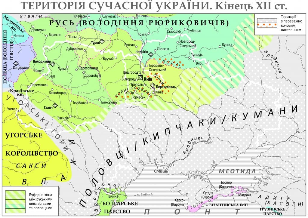 Карта України XII століття-Історія в школі