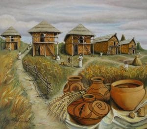 Реконструкція житла трипільців-Історія в школі