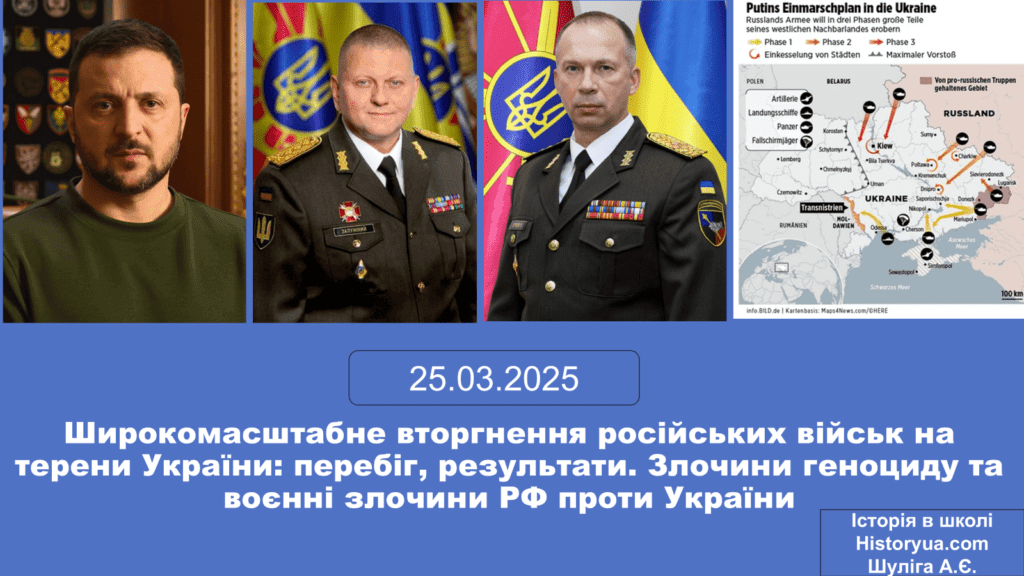 Широкомасштабне вторгнення російських військ на терени України-Історія в школі