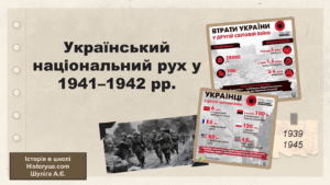 Український національний рух у 1941–1942 рр. -Історія в школі