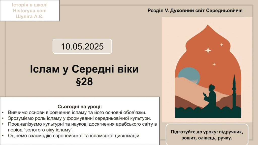 Іслам у Середні віки-Історія в школі