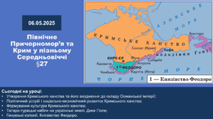 Північне Причорномор’я та Крим у пізньому Середньовіччі-Історія в школі