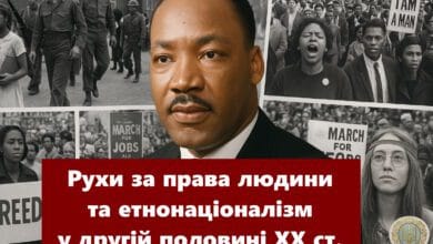 Рухи за права людини та етнонаціоналізм у другій половині ХХ ст-Історія в школі
