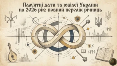 Пам'ятні дати та ювілеї України