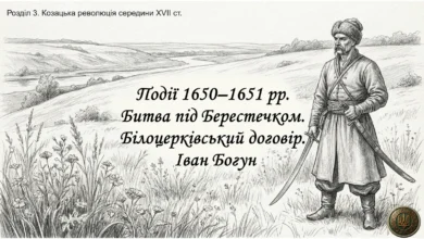 Події 1650–1651 рр. Битва під Берестечком-Історія в школі