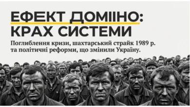 Поглиблення кризових явищ в економіці УРСР. Шахтарський страйк 1989 р. Політичні реформи кінця 1980-х – початку 1990-х років Мета уроку: З'ясувати причини та наслідки поглиблення економічної кризи в УРСР наприкінці 1980-х років. Проаналізувати роль Шахтарського страйку 1989 року як каталізатора суспільно-політичних змін. Розкрити суть і значення політичних реформ, зокрема скасування статті 6 Конституції СРСР, що відкрило шлях до незалежності України. Очікувані результати (учні зможуть): • Аналізувати причини та наслідки економічної кризи в УРСР наприкінці 1980-х років. • Пояснювати, чому шахтарський страйк 1989 року став переломним моментом в історії України. • Розуміти суть політичних реформ у СРСР та як скасування статті 6 Конституції СРСР відкрило шлях до незалежності. • Робити висновки про взаємозв’язок між економічним становищем, громадською активністю та політичними змінами. Ключові компетентності НУШ (з прикладами реалізації на уроці): • Вільне володіння державною мовою: Написання короткої відповіді (2–3 речення) на питання: "Чому шахтарський страйк 1989 року вважають не просто робітничим протестом, а важливою подією, що підірвала основи тоталітарної системи та розхитала СРСР?". • Здатність спілкуватися рідною (у разі відмінності від державної) та іноземними мовами: Обговорення в класі можливих наслідків вибору у "Ситуації для ухвалення рішення" (робота в групах). • Математична компетентність: Аналіз економічних даних, що ілюструють інфляцію: співвідношення зростання зарплати (на 1% продуктивності праці припадало 2,2% росту зарплати) та зростання цін (у 2–10 разів). • Компетентності у галузі природничих наук, техніки і технологій: Обговорення тяжких і небезпечних умов праці та низької оснащеності копалень як причин шахтарського страйку. • Інноваційність: Ухвалення рішення в інтерактивній ситуації "Ти – директор великого заводу в Україні, 1990 рік", що вимагає вибору між старими планами, співпрацею з новими кооперативами чи зверненням до місцевих демократичних органів. • Екологічна компетентність: Визначення Аварії на Чорнобильській АЕС як одного з головних каталізаторів незворотних змін, які підірвали монополію КПРС на правду. • Інформаційно-комунікаційна компетентність: Використання та пояснення ключових термінів уроку (Криза, Страйк, Дефіцит, Інфляція, Стаття 6) під час роботи з "Хмаринкою слів". • Навчання впродовж життя: Виконання рефлексійного завдання, що передбачає формулювання подальших інтересів: "Я хотів/хотіла б дізнатися більше про..." (наприклад, про появу перших українських підприємців). • Громадянські та соціальні компетентності: Формування висновків про взаємозв'язок між економікою, громадською активністю та політичними змінами та аналіз ролі скасування статті 6 Конституції СРСР у руйнуванні головної владної вертикалі. • Культурна компетентність: Усвідомлення історичного контексту та формування висновків щодо демонтажу тоталітарної системи внаслідок суспільного пробудження. • Підприємливість і фінансова грамотність: Аналіз економічної кризи, включаючи інфляцію, тотальний дефіцит та наслідки "грабіжницької" грошової реформи 1991 року. ________________________________________ Структура уроку I. Організаційний момент (1–3 хвилини) • Привітання, перевірка готовності учнів до уроку, створення робочої атмосфери. II. Актуалізація опорних знань та мотивація (приблизно 8–10 хвилин) 1. Перевірка та корекція знань: o Проведення фронтального опитування за матеріалом попередніх уроків. o Виконання тестових завдань (усно) з метою встановлення хронологічних меж перебудови (1985–1991 рр.), визначення початкової стратегічної мети політики Горбачова (вдосконалити соціалізм та врятувати радянську систему), а також причин перебудови (кризові явища у всіх сферах життя). o Обговорення зовнішньополітичного курсу "Нове мислення" та каталізатора незворотних змін (Аварія на Чорнобильській АЕС). 2. Повідомлення теми, мети та завдань уроку: o Оголошення теми: "Поглиблення кризових явищ в економіці. Шахтарський страйк 1989 р. Політичні реформи". o Ознайомлення з очікуваними результатами (що учні зможуть після уроку: аналізувати причини кризи, пояснювати роль страйку, розуміти суть реформ). 3. Мотивація учнів до навчальної діяльності: o Введення в тему через поняття "Економічна прірва: спіраль кризи (1988–1991)". Запитання до класу: "Які наслідки має ситуація, коли зарплати зростають набагато швидше, ніж продуктивність праці?". III. Вивчення нового матеріалу (приблизно 15–20 хвилин) 1. Засвоєння нового навчального матеріалу (Економічна криза): o Розгляд етапів поглиблення кризи: Падіння виробництва (стрімке падіння обсягів промислового та сільськогосподарського виробництва з 1990 р.). Гроші без товарів (зростання зарплат випереджає продуктивність, що призводить до інфляції – знецінення грошей та зростання цін). "Грабіжницька" реформа 1991 р. (обмін купюр 50 і 100 рублів з лімітом, одночасне підвищення цін у 2–10 разів, результат: втрата заощаджень, тотальний дефіцит, карткова система). o Інтерактивне завдання: Учні пояснюють, що таке тотальний дефіцит і називають три товари, які було найскладніше "дістати" у 1990 році. 2. Введення та пояснення нового матеріалу (Шахтарський страйк 1989 р.): o Проблема: Масовий страйк шахтарів (розпочався 15 липня 1989 р.). o Причини: Тяжкі й небезпечні умови праці, низька заробітна плата, хронічний дефіцит товарів. o Вимоги: Економічні: Підняти зарплату, покращити умови, скоротити управлінський апарат. Політичні: Скасувати статтю 6 Конституції СРСР, ліквідувати парткоми на підприємствах, створити незалежні профспілки. o Наслідки: Влада пішла на поступки. З'явилася нова суспільна сила, що кинула виклик владі КПРС. Страйк став потужним ударом по тоталітарній системі. 3. Політичні реформи та демонтаж системи: o Аналіз етапів "Тріщини у фундаменті": Червень 1988 р.: XIX конференція КПРС проголошує курс на створення «правової держави». Березень 1990 р.: III З'їзд народних депутатів СРСР скасовує статтю 6 Конституції СРСР про монополію КПРС на владу. Жовтень 1990 р.: Верховна Рада УРСР скасовує аналогічну статтю 6 Конституції УРСР. o Обговорення висновку: Було зруйновано головну владну вертикаль, і шлях до багатопартійності та незалежності України було відкрито. IV. Закріплення та застосування знань (приблизно 15–17 хвилин) 1. Виконання вправ для первинного закріплення (Практичний етап: Встановіть зв’язок): o Учні з'єднують причини та логічні наслідки (наприклад: Друк незабезпечених грошей -> Стрімке зростання інфляції; Погіршення умов праці -> Початок масових страйків; Скасування статті 6 Конституції УРСР -> Формування легальних передумов для багатопартійності в Україні). 2. Застосування здобутих знань та навичок на практиці (Інтерактивні завдання): o Аналізуємо: Коротка письмова відповідь (2–3 речення) на питання про значення шахтарського страйку. o Вправа «Вірю / Не вірю»: Робота з твердженнями (наприклад, чи шахтарі вимагали лише підвищення зарплат, чи грошова реформа 1991 року покращила добробут громадян). o Ситуація для ухвалення рішення (Рольова гра): Розгляд сценарію, де учень виступає в ролі директора заводу в 1990 році та обирає один із трьох шляхів дій в умовах кризи: (А) Дотримуватися наказів Москви, (Б) Домовлятися з кооперативами, (В) Звернутися до новостворених місцевих демократичних органів влади. V. Підбиття підсумків уроку (приблизно 5 хвилин) 1. Формування висновків (Підсумок: Ланцюгова реакція розпаду): o Узагальнення ключових подій: Економічний колапс (провал реформ, інфляція) створює соціальну напруженість, що веде до Суспільного пробудження (Шахтарський страйк, поява організованої сили), що, у свою чергу, призводить до Демонтажу системи (скасування статті 6, відкриття шляху до незалежності). 2. Оцінка результатів уроку (Рефлексія): o Учні завершують речення: "Сьогодні я дізнався/дізналася, що...", "Мене здивувало...", "Найскладнішим для розуміння було...", "Я хотів/хотіла б дізнатися більше про...". VI. Домашнє завдання (2 хвилини) • Повідомлення та пояснення домашнього завдання: o Обов'язкове: Опрацювати відповідний параграф підручника. o Творче завдання: Уяви, що ти ведеш щоденник у 1991 році. Напиши 3-4 речення про те, як змінилося твоє життя через економічну кризу.
