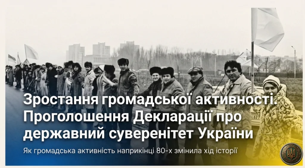 Зростання громадської активності. Проголошення Декларації про державний суверенітет України-Історія в школі